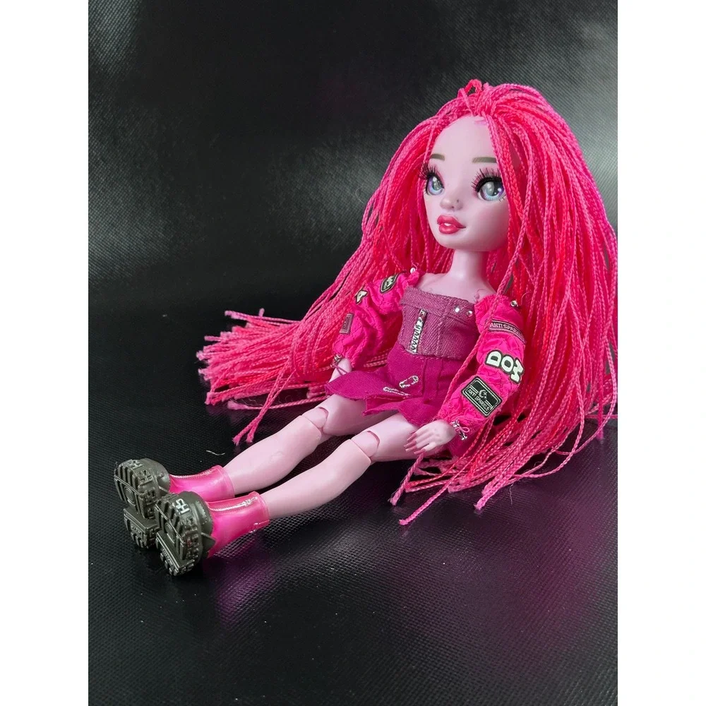 Rainbow High Shadow High Neon Shadow Pink Doll, Fashion Doll with Outfit & Boots